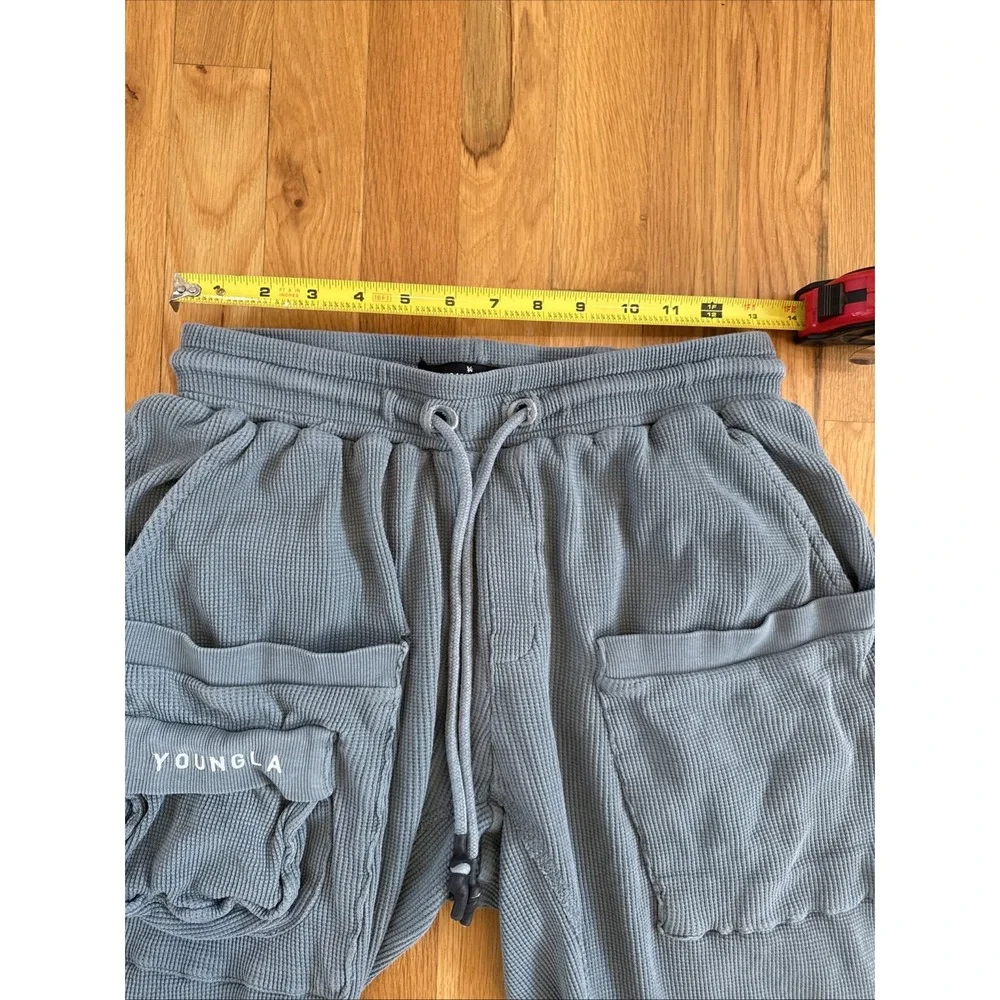 (2) Youngla Cargo Pants Mens Small Y2K Convoy Utility Streetwear Beige‎ & Green